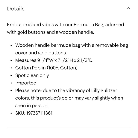 Lilly Pulitzer Bermuda Bag, NWT - Picture 4 of 4